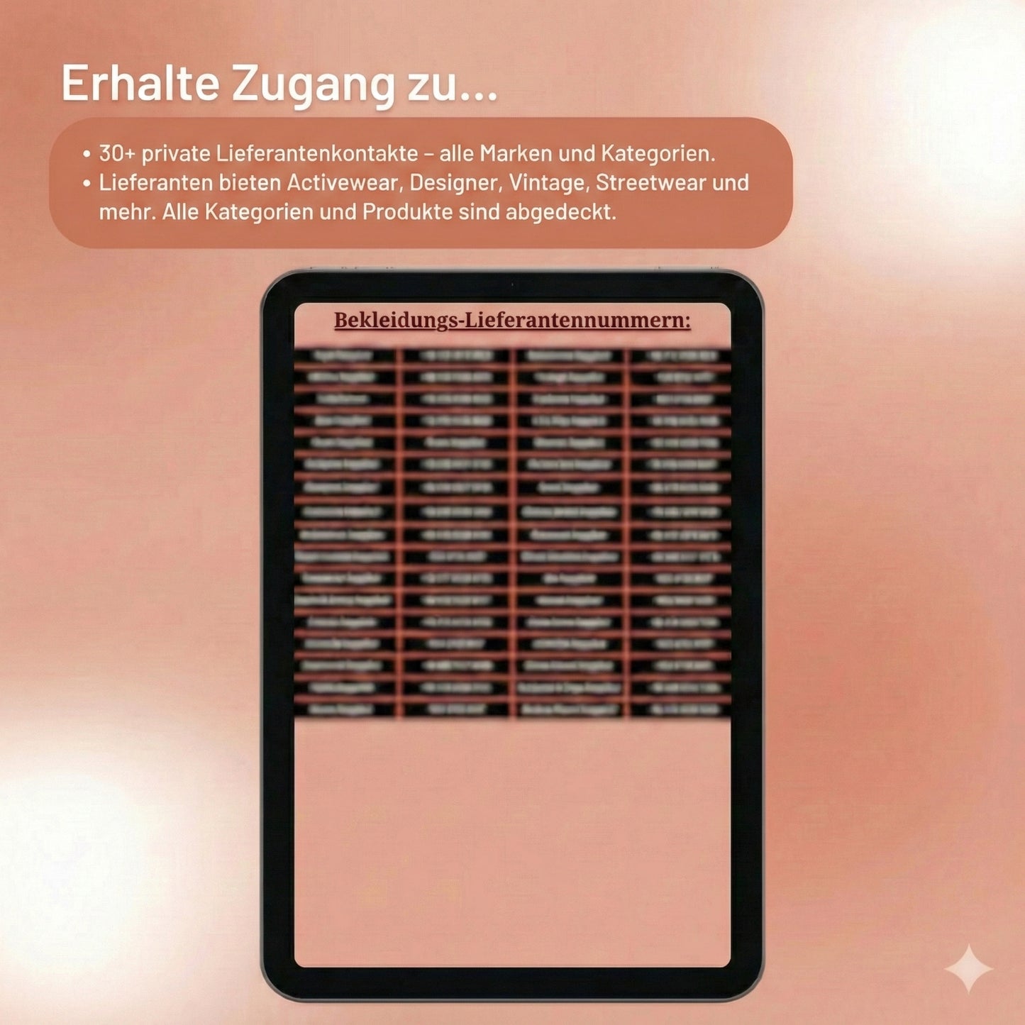 Bekleidungs-Lieferanten