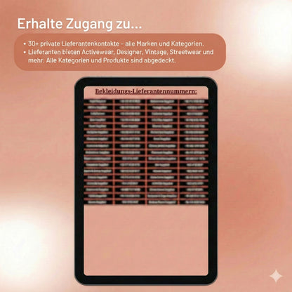 Bekleidungs-Lieferanten