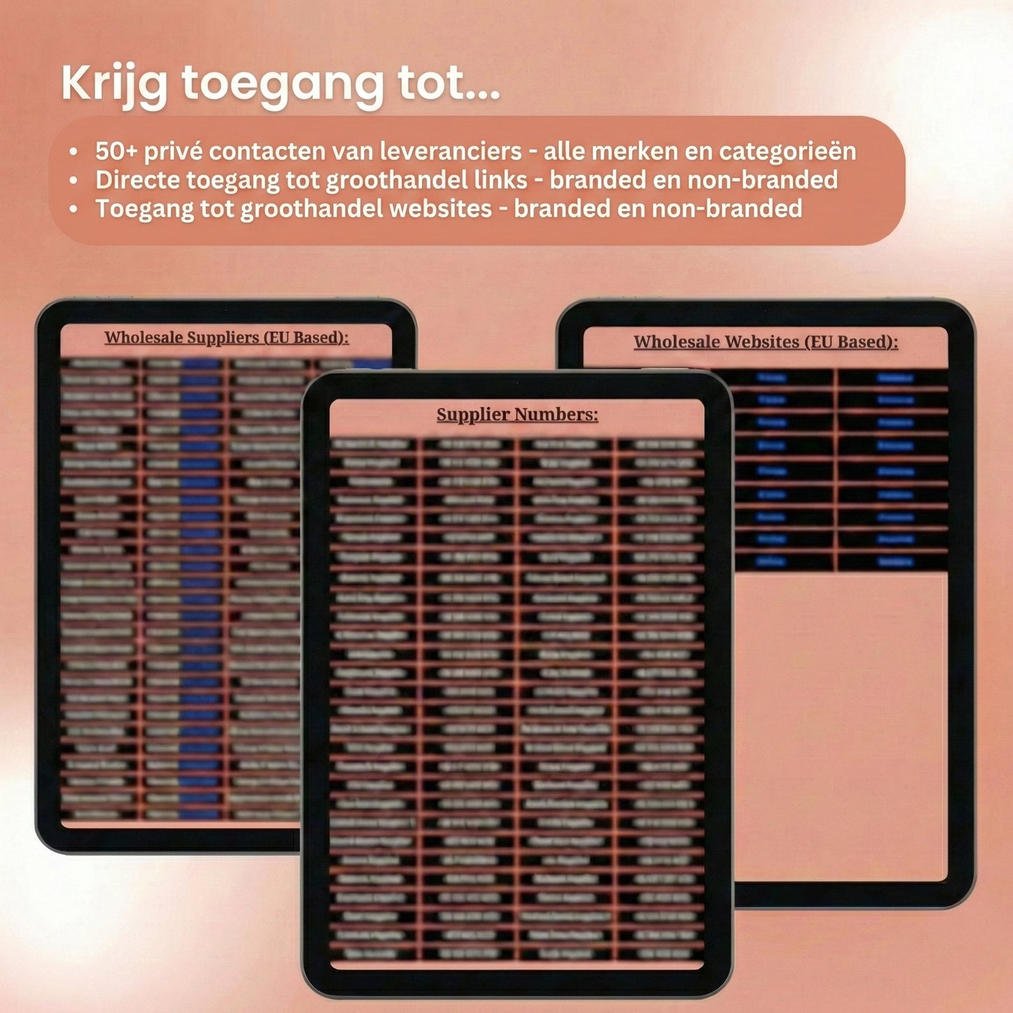 Volledige leverancierslijst
